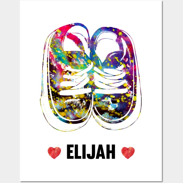 Elijah Baby Name Wall Art by erzebeth